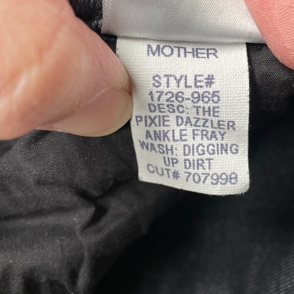 Mother The Pixie Dazzler Ankle Fray Jeans in Digging Up Dirt Size 34 Raw Hem - Picture 14 of 15